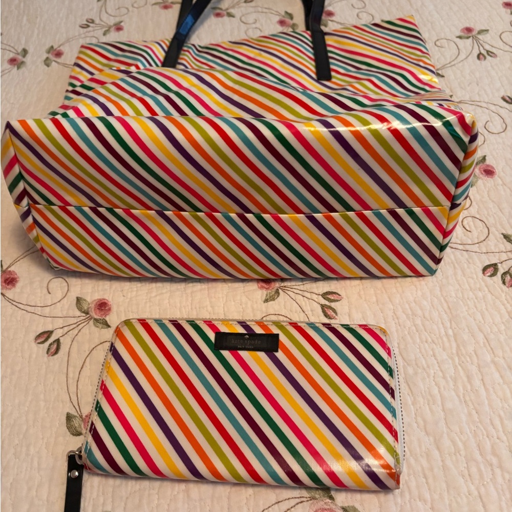 Kate Spade Multicolor Striped Tote - Picture 3 of 12